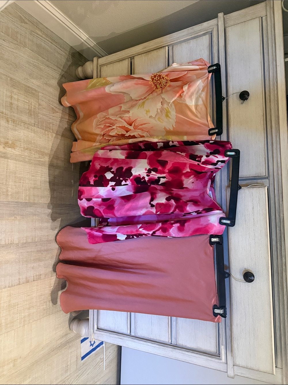 Calvin Klein Set of Three Asymmetrical Skirts in Peach, Pink and Floral